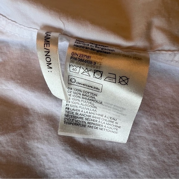 H&M White Long Sleeve Button Down Toddler Dress Shirt 🤍 - Picture 4 of 6